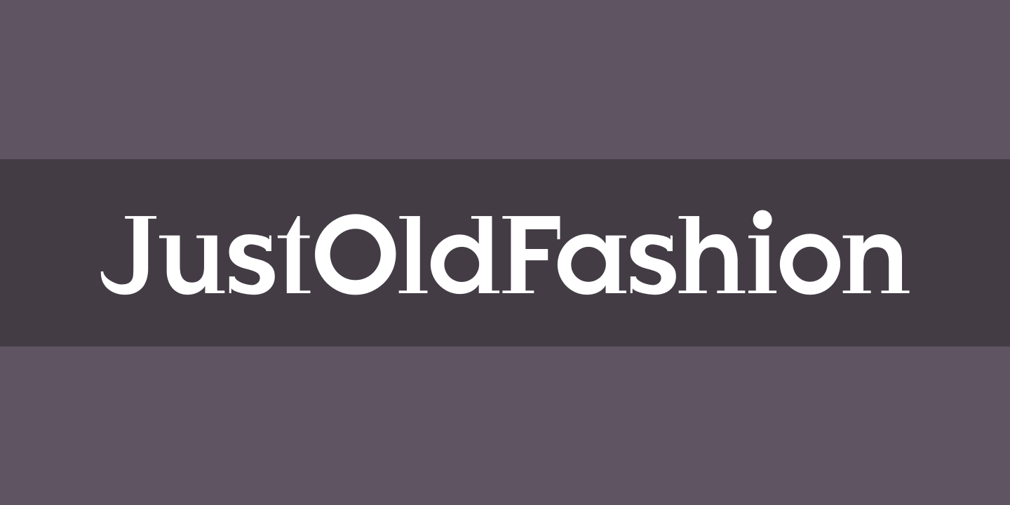 Beispiel einer JustOldFashion Regular-Schriftart